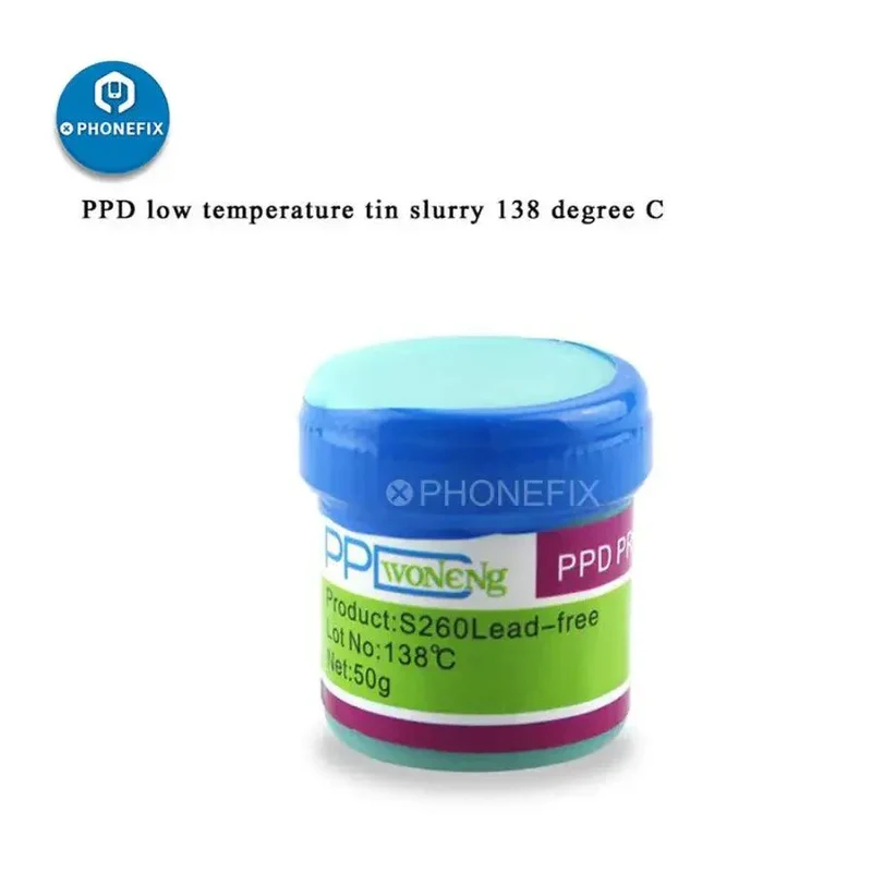 Pâte à souder sans plomb PPD 138 °C à 183 °C pour processeurs A8, A9, A10 et A11