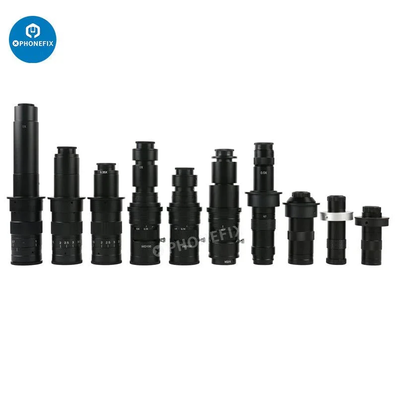 Adaptateur d'objectif en verre à monture C à zoom réglable pour caméra de microscope