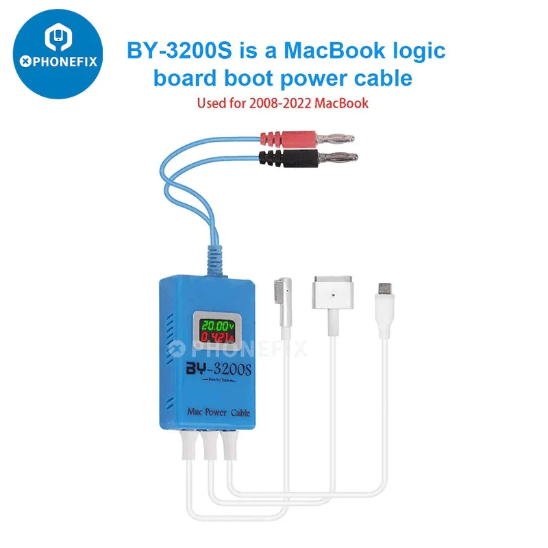 Câble d'alimentation Mac BY-3200 pour ordinateurs portables Apple de 2008 à 2021