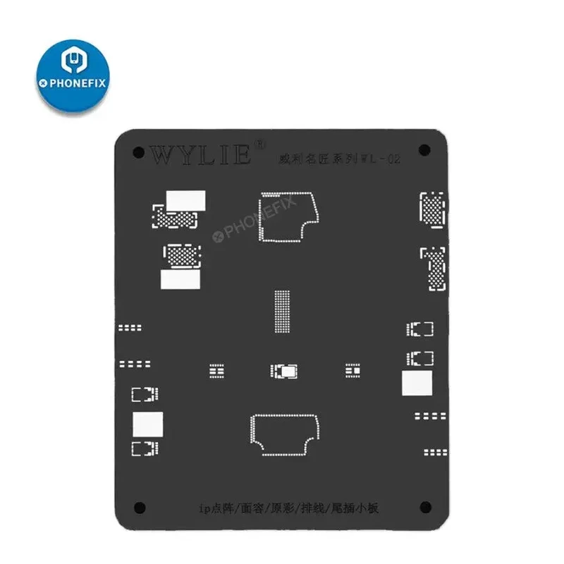 Pochoir à matrice de points noirs WYLIE WL-02 pour la réparation de l'identification faciale de l'iPhone 12