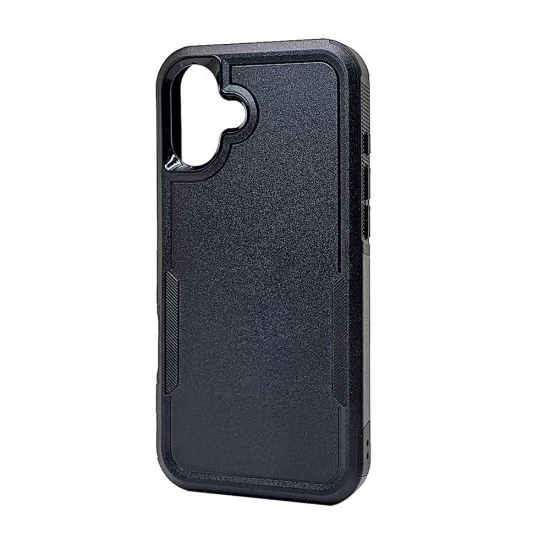 Traveler Hybrid Case For iPhone 16 Plus (black)