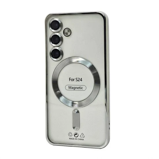 Electroplated Magsafe TPU Case for Samsung Galaxy S23 Ultra (silver)