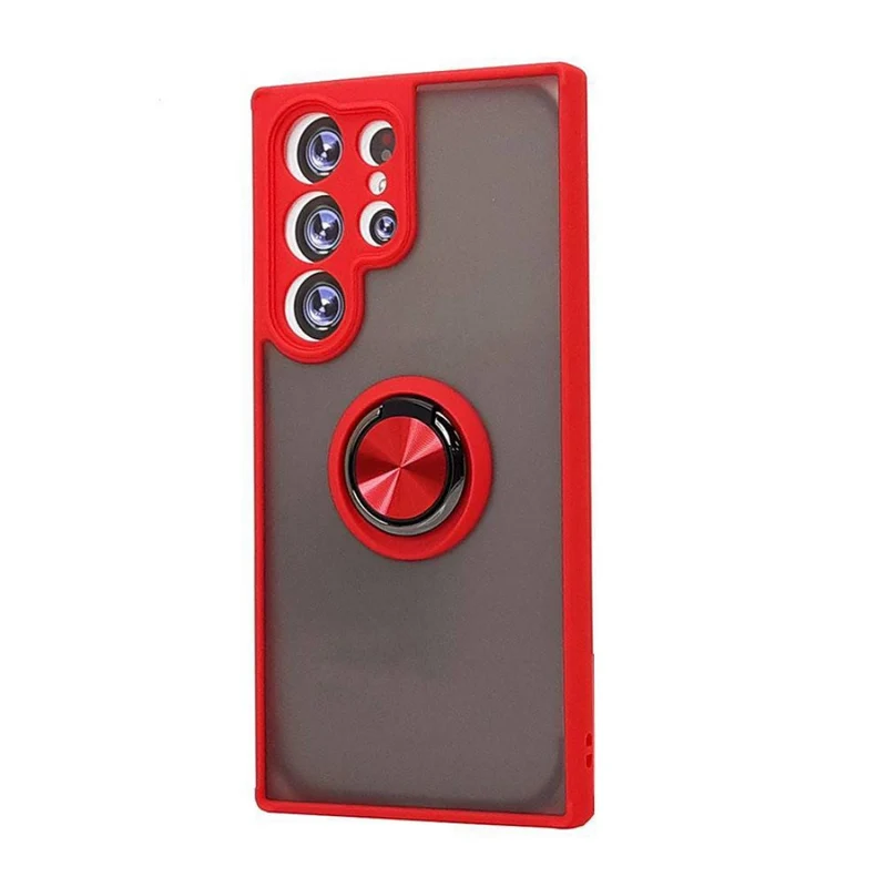 TPU Case w/ Magnetic Ring for Samsung S22 Ultra (red)