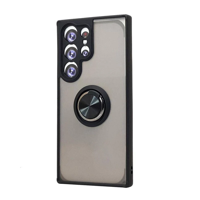 TPU Case w/ Magnetic Ring for Samsung S22 Ultra (black)