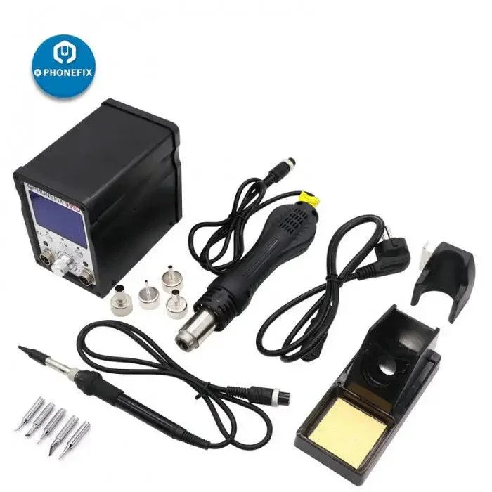 Poste de soudage à air chaud numérique 999 en 2 Phonefix 1D à LED