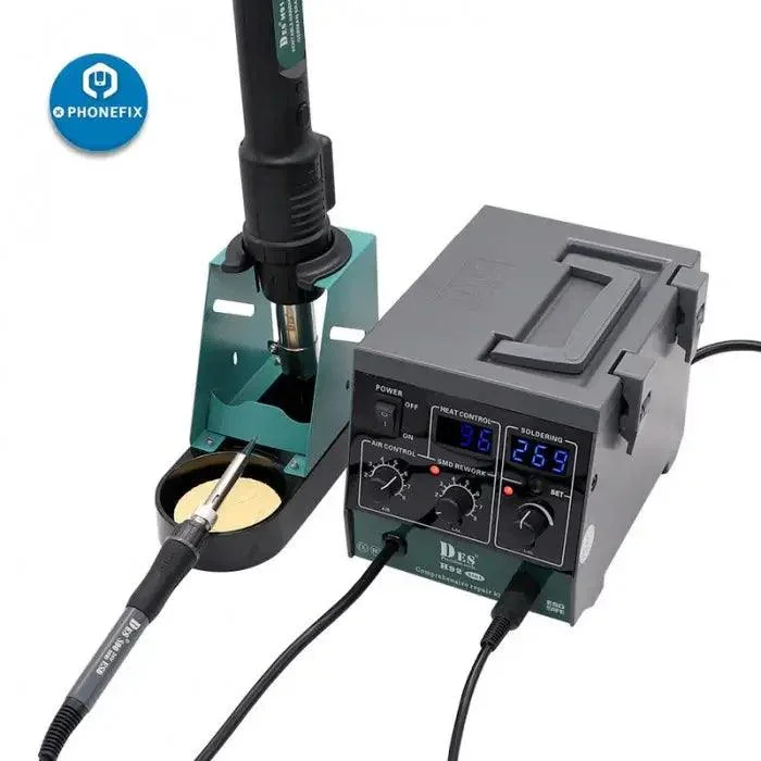 Station de soudage CMS 92 en 2 avec pistolet à air chaud de précision DES H1