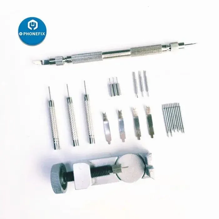 Kit d'outils pour goupilles de maillons de bracelet de montre, 25 pièces, avec barre à ressort, pour la réparation de montres