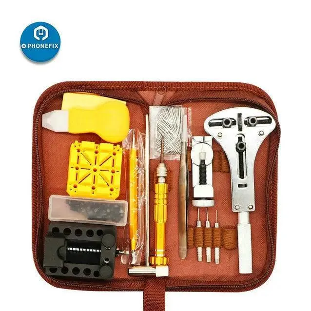 Kit d'outils de réparation de montres, 149 pièces, ouvre-couvercle, barre à ressort en acier