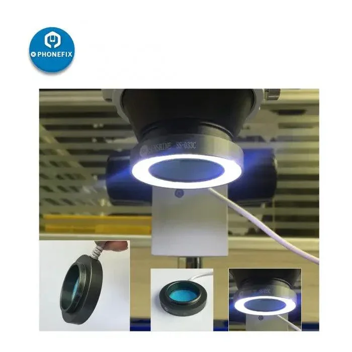 Lampe LED USB réglable 2 en 1 + miroir anti-poussière pour microscopes