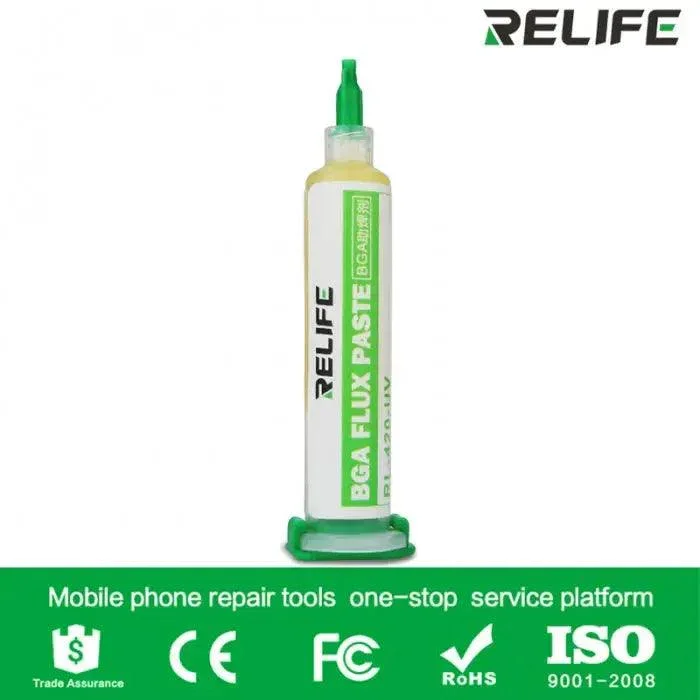 Flux de pâte à souder sans plomb Relife RL-420-UV pour réparation de puces BGA de téléphones