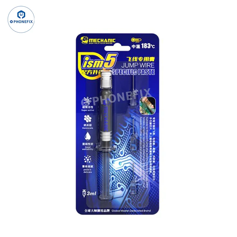 Pâte à souder spéciale pour fils de liaison Mechanic iSm5 3 ml pour réparation de circuits imprimés