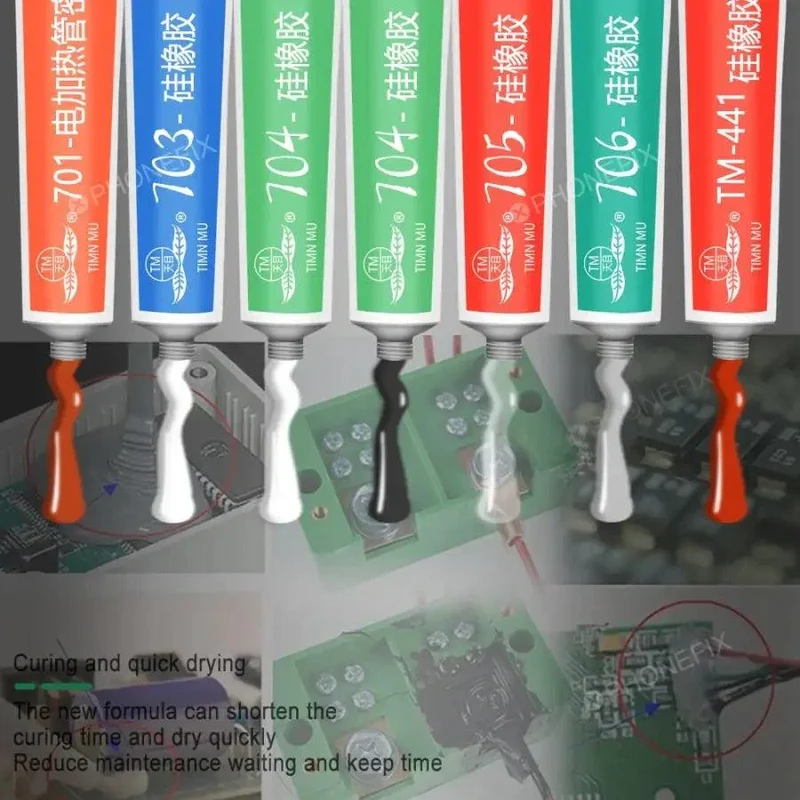 Colle d'étanchéité en caoutchouc de silicone industriel électronique
