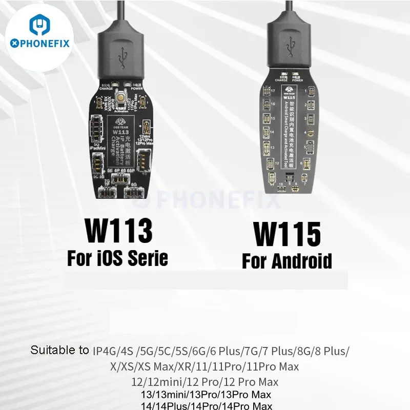 Carte d'activation de batterie mécanique pour téléphones iPhone et Android
