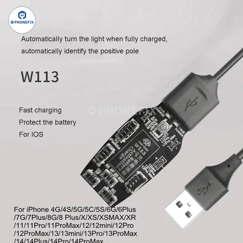 Carte d'activation de batterie mécanique pour téléphones iPhone et Android