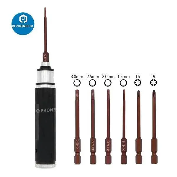 Kit d'outils 6 en 1 : tournevis hexagonal, clé, pour la réparation de drones, quadricoptères et autres outils