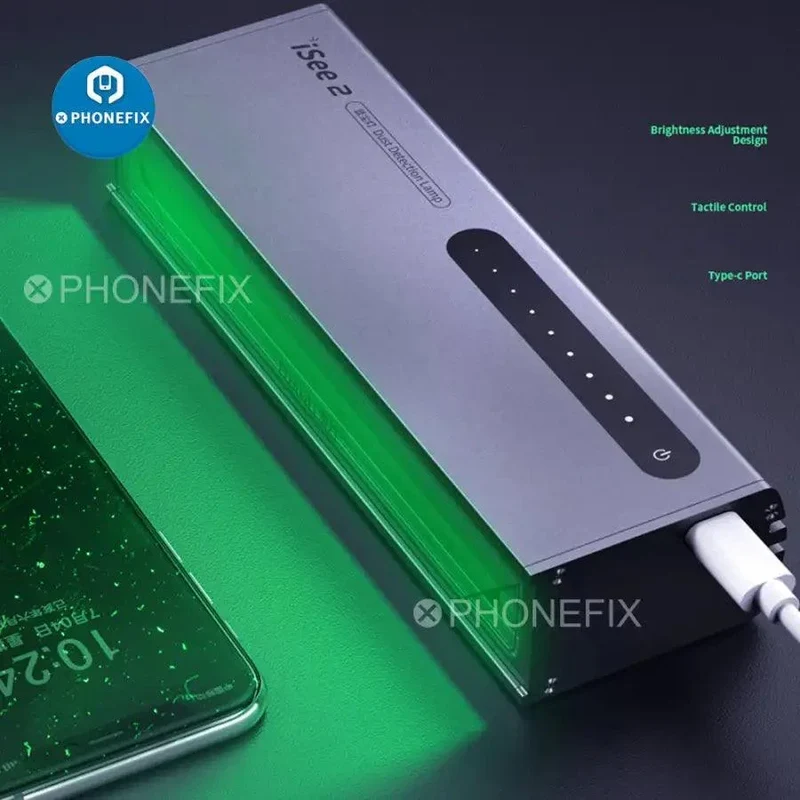 Lampe de détection de poussière, d'empreintes digitales et de rayures pour écran LCD Qianli iSee2