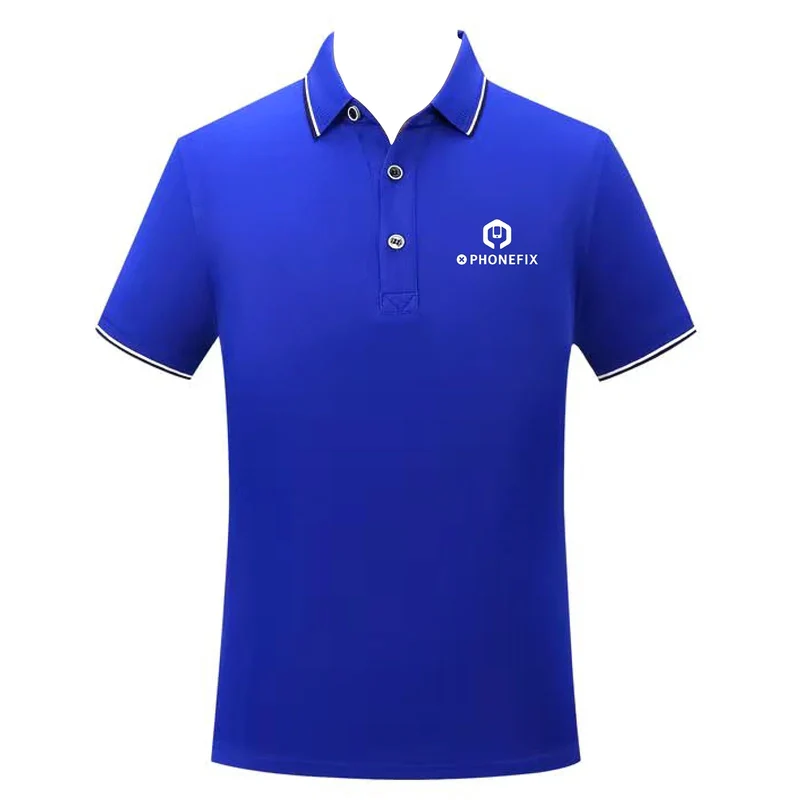 T-shirt bleu personnalisé pour créer votre propre logo de marque