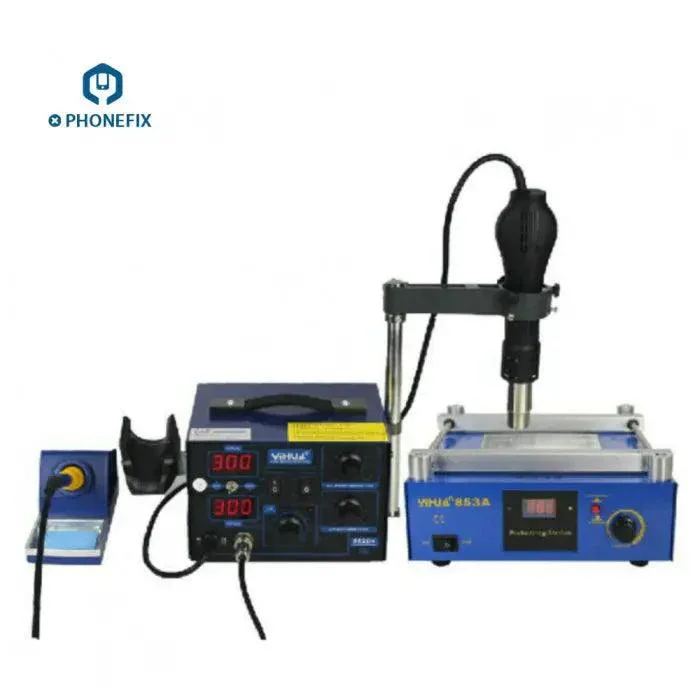 Station de retouche BGA 3 en 1 YIHUA combinée YH-862D + YH-853A