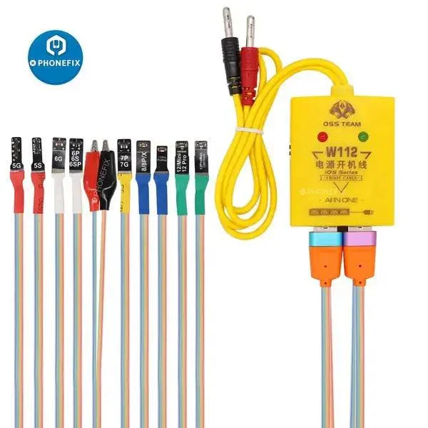 Câble d'alimentation CC tout-en-un W112 pour iPhone 5-12 Pro Max