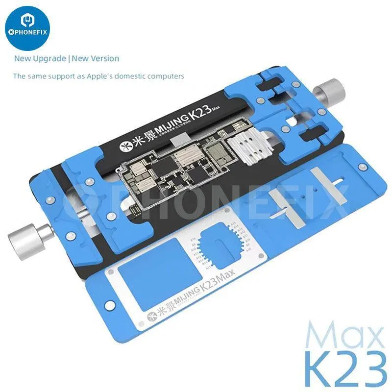 Support de soudage PCB à double arbre MJ K23 pour outil de réparation de téléphone