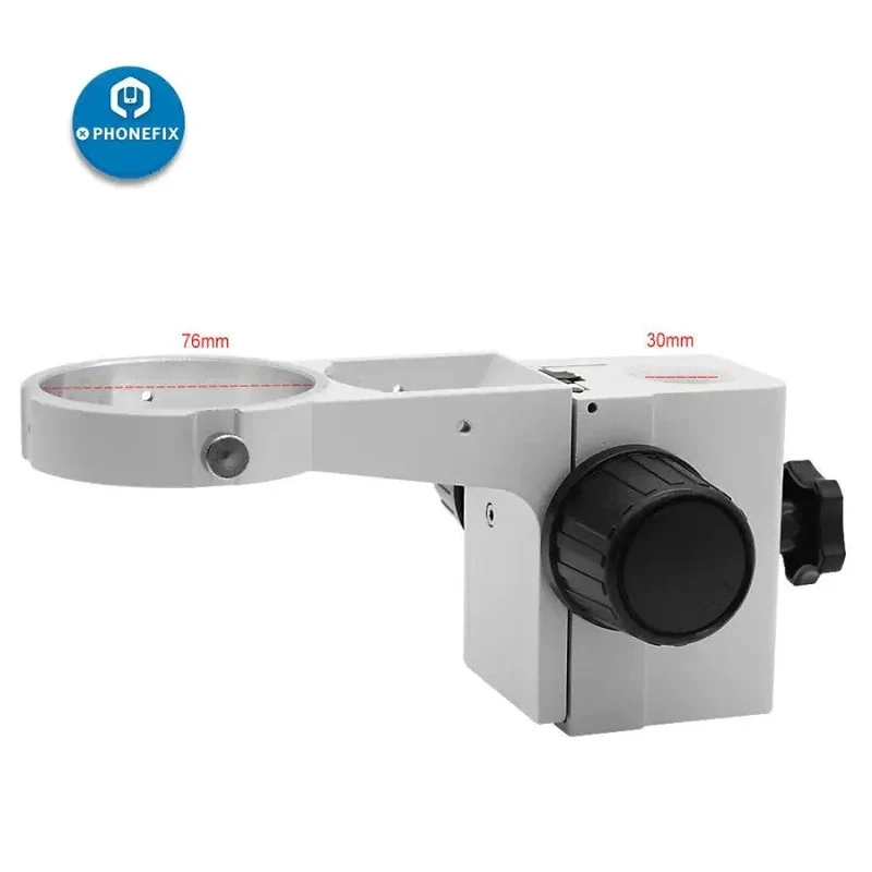 Support de tête de microscope, bras réglable, support de mise au point de 76 mm