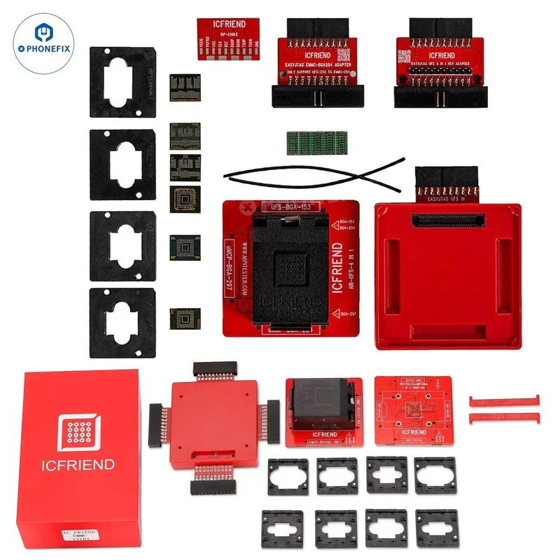 Adaptateur MOORC ICFriend UFS Chip + adaptateur EMATE EMMC BGA