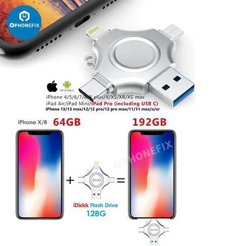 Clé USB 512 Go pour smartphone, stockage externe