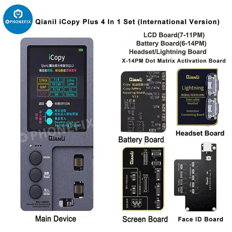 Programmeur QianLi iCopy pour capteur de luminosité d'écran LCD d'iPhone