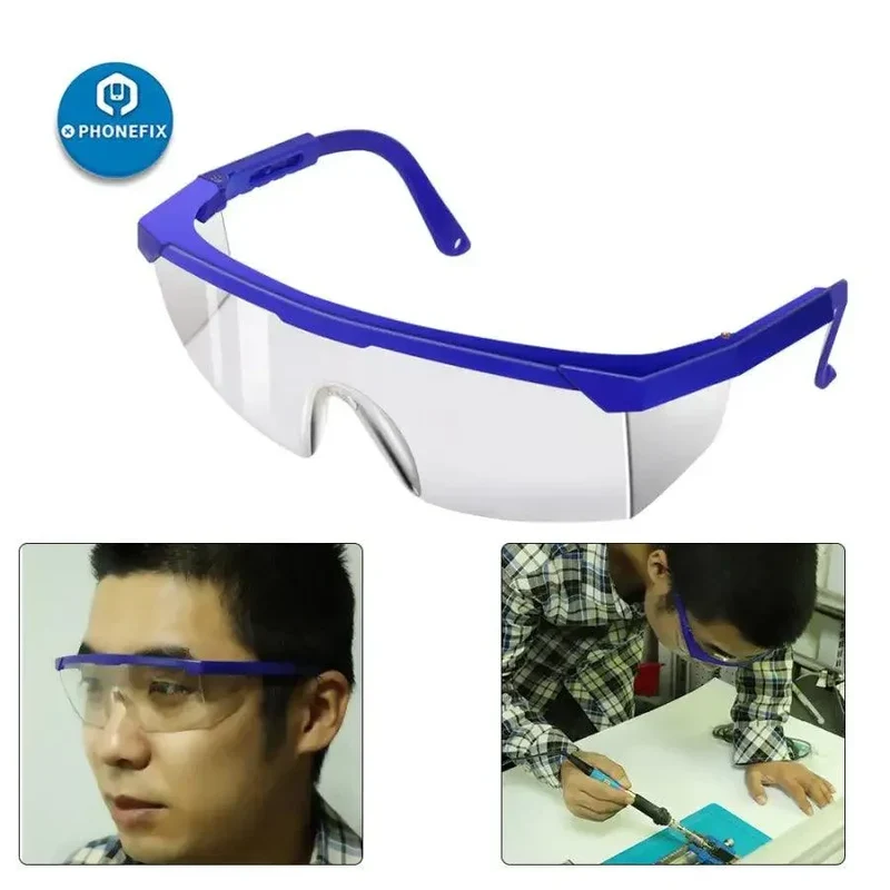 Lunettes de sécurité à verres transparents Lunettes de protection oculaire pour soudure Anti-chimique