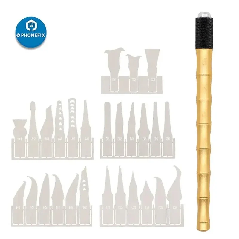 Ensemble de 43 lames de coupe pour graveur de puces BGA pour PCB de téléphone