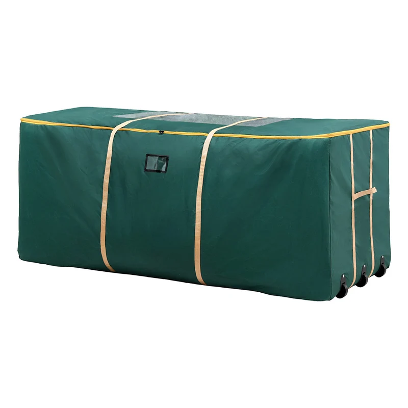 Jingle Jollys Christmas Tree Storage Bag Up to 10ft Visible Handle Wheels Green