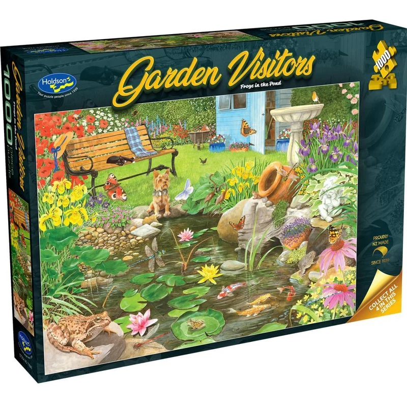 Holdson 1000pc Garden Visitors Frogs Puzzle