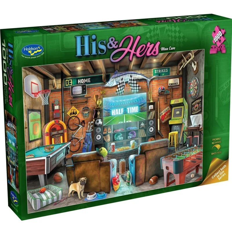1000pc His & Hers: Man Cave