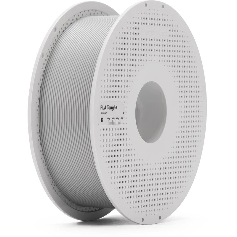 Bamulab PLA Tough+ 3D Printer Filament With Spool (Grey) [1kg]