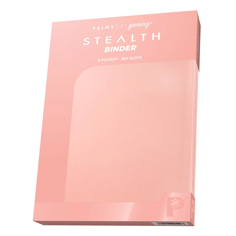 Palms Off Gaming STEALTH 9 Pocket Zip Trading Card Binder - Pink