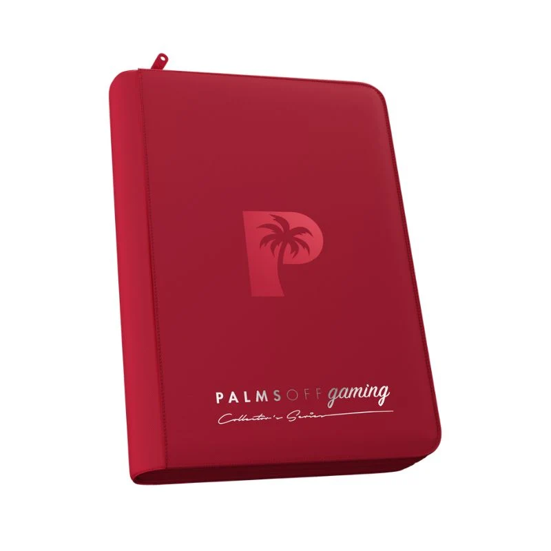 Palms Off Gaming Collector's Series 4 Pocket Zip Trading Card Binder - Red