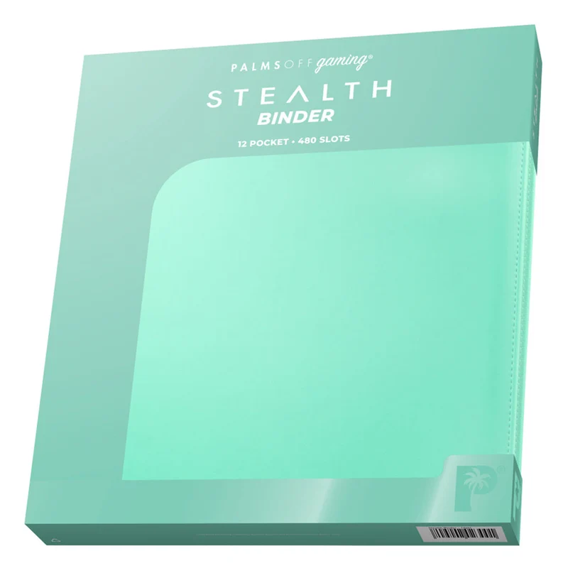 Palms Off Gaming STEALTH 12 Pocket Zip Trading Card Binder - Turquoise