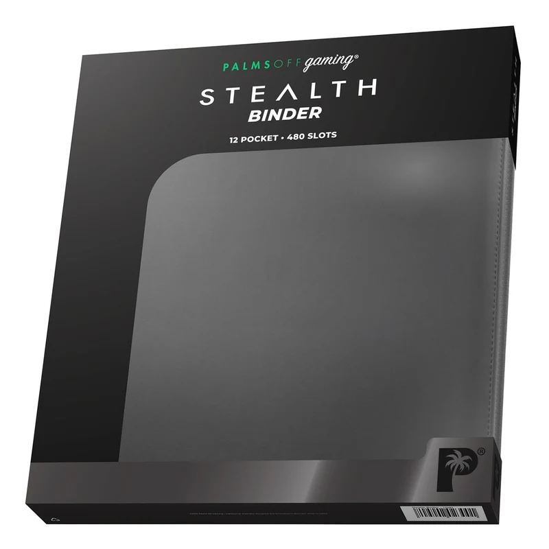 Palms Off Gaming STEALTH 12 Pocket Zip Trading Card Binder - Black