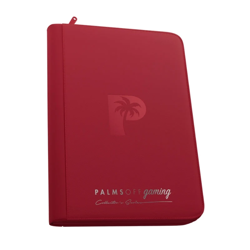 Palms Off Gaming Collector's Series 9 Pocket Zip Trading Card Binder - Red