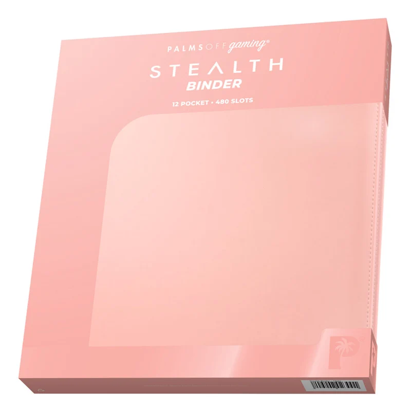 Palms Off Gaming STEALTH 12 Pocket Zip Trading Card Binder - Pink