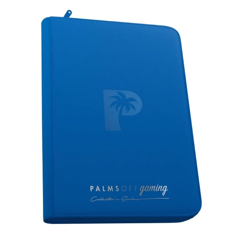 Palms Off Gaming Collector's Series Card Loader TOP LOADER Clear Zip Binder - Blue