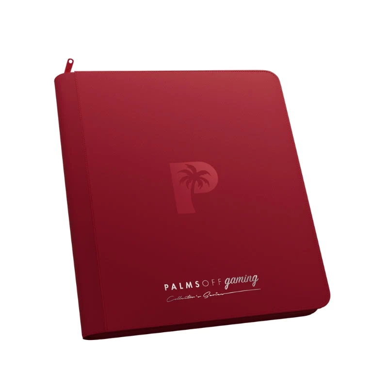 Palms Off Gaming Collector's Series 12 Pocket Zip Trading Card Binder - Red
