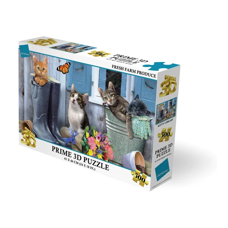 Prime3D 500pc Lenticular Giordano Fresh Farm Produce Jigsaw Puzzle
