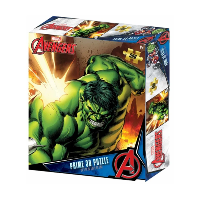 Prime3D 500pc Lenticular Marvel The Hulk Jigsaw Puzzle