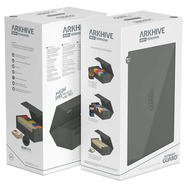 Ultimate Guard Arkhive Flip Case 800+ Standard Size XenoSkin Monocolour Grey Deck Box