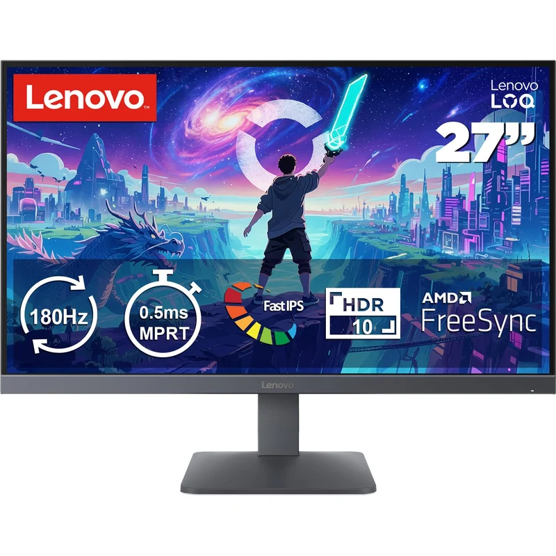 Lenovo LOQ 27Q-10 27" QHD 180Hz Fast IPS Gaming Monitor