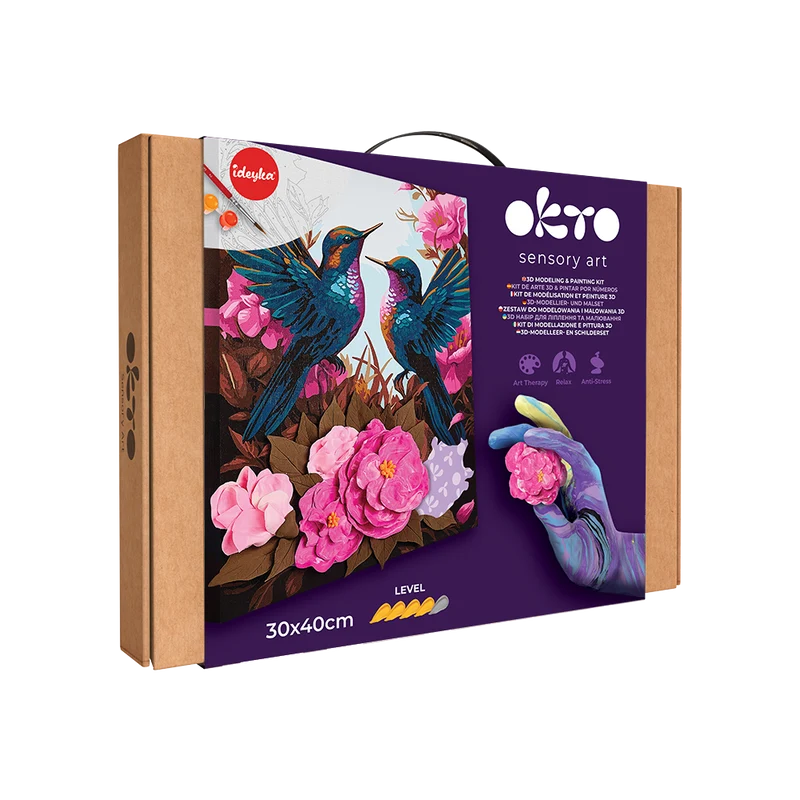 Okto 3D Modeling+Painting Kit 30x40cm - Hummingbirds in Love