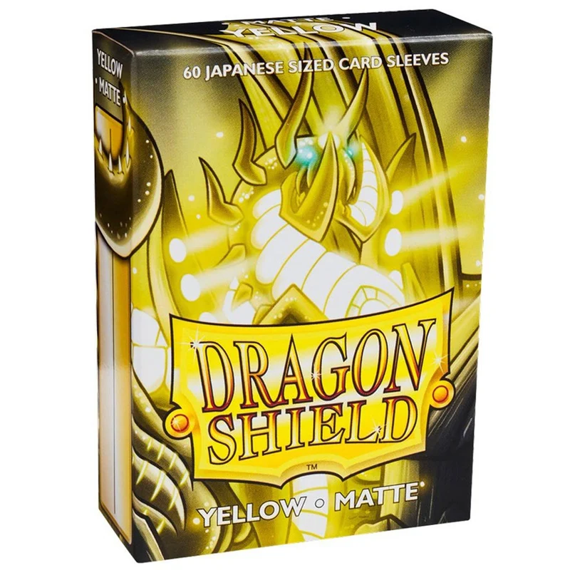 Arcane Tinmen Dragon Shield Japanese 60ct Matte Yellow Sleeves 59x86mm
