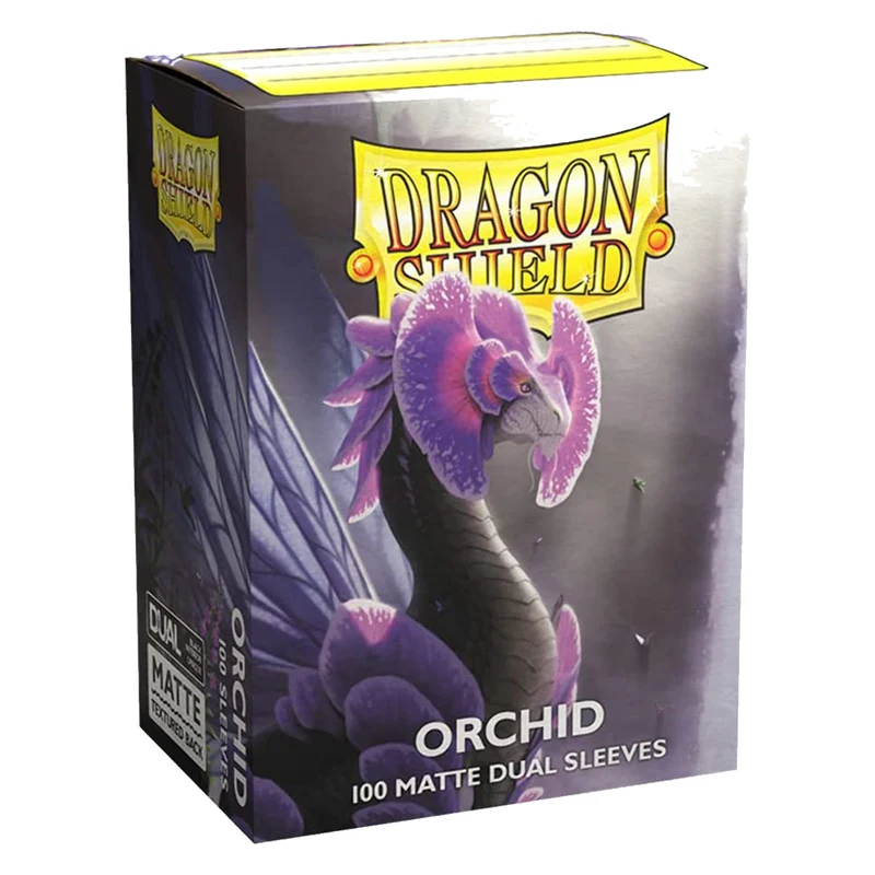 Arcane Tinmen Dragon Shield Standard 100ct Dual Matte Orchid Pastel Purple Sleeves 63x88mm