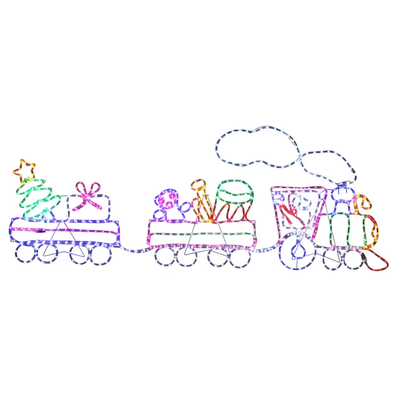 Jingle Jollys Christmas Lights 210cm Train 631 LED Decorations